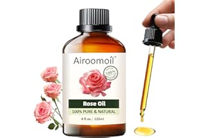 Airoomoil Rose Essential Oil, 4 Fl Oz | 120ml Rose Premium Rose Essential Oils for Diffusers for Home, Diffuser, Care Massage