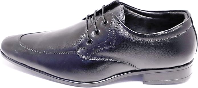 Buy Mocha Black Leather Shoe 5007 at Amazon.in