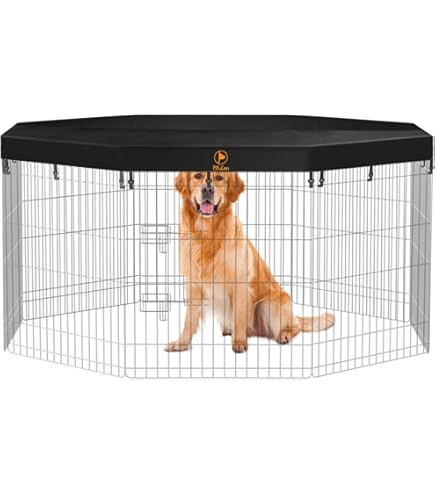 Kennel Covers For Dog Cages EGNMCR Dog Playpen Cover -Sun/Rain
