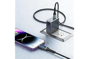 USB-C to USB C Charger Cable(2m/6.56ft), 100W PD Fast Charging /480 Mbps Data Transfer USBC Cable with LED Indicator Compatib