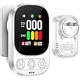 AMDV 4 in 1 Carbon Monoxide Detector Plug in Wall, Natural Gas Detector Fire Alarm with HD Display Monitors Audible & Visual