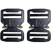 VAANNQOUU Metal Buckle Dual Adjustable No-Sew Tactical Heavy Duty Belt Buckle