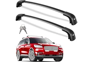 WONDERDRIVER Roof Rack Cross Bars 220lbs Compatible with Lincoln Aviator 2019 2020 2021 2022 2023 2024 2025，Heavy Duty Aluminum Lockable Roof Rails Crossbars Cargo Canoe Black Rooftop Cargo Carrier Luggage.