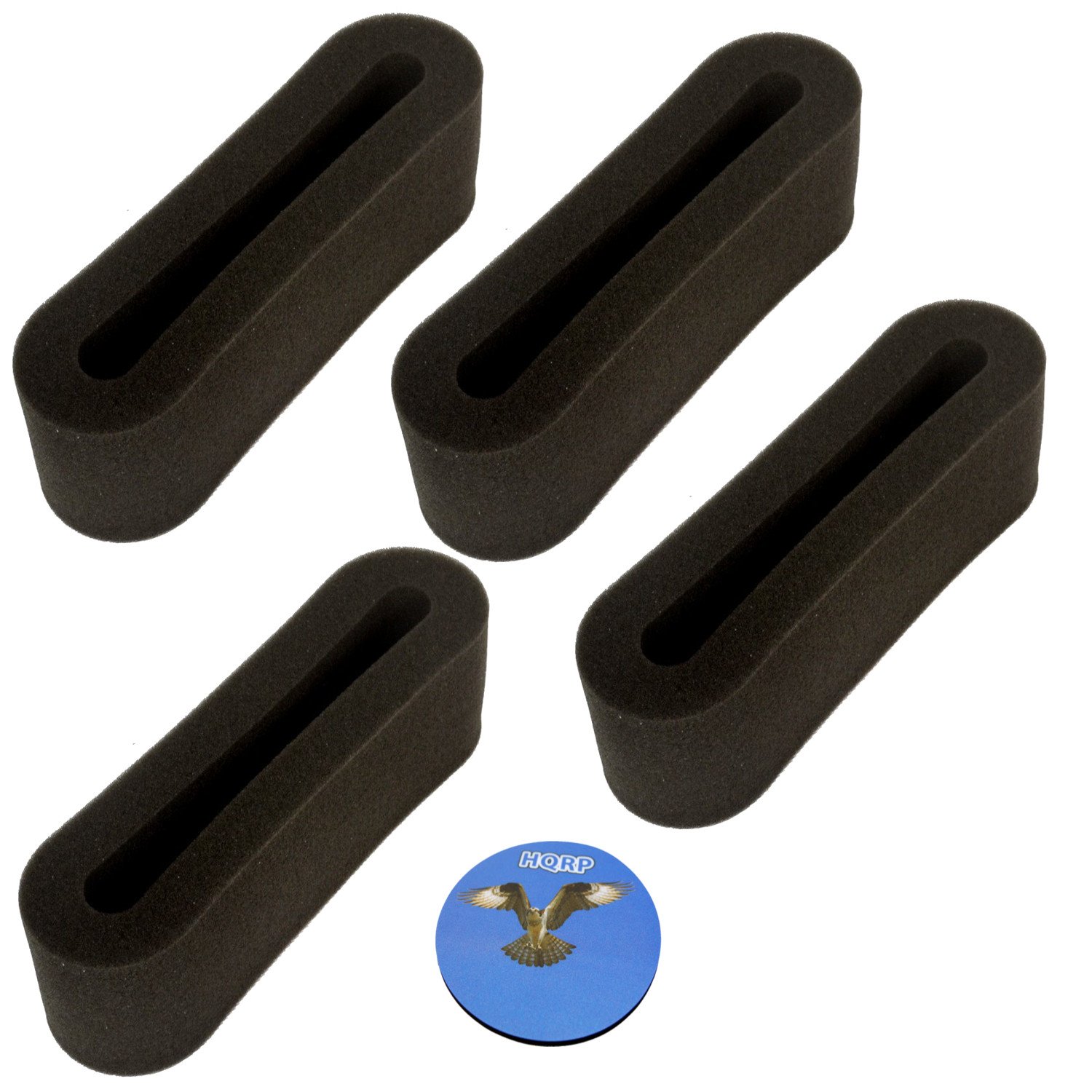 HQRP 4-Pack Outer Circular Filter for Bissell PowerGroom Helix Rewind 98N4, 948N41, 98N41, 98N4W, 2038161, Rewind CleanView Pet 18M9W, 18M9X Vac Vacuum Cleaner Upright Coaster
