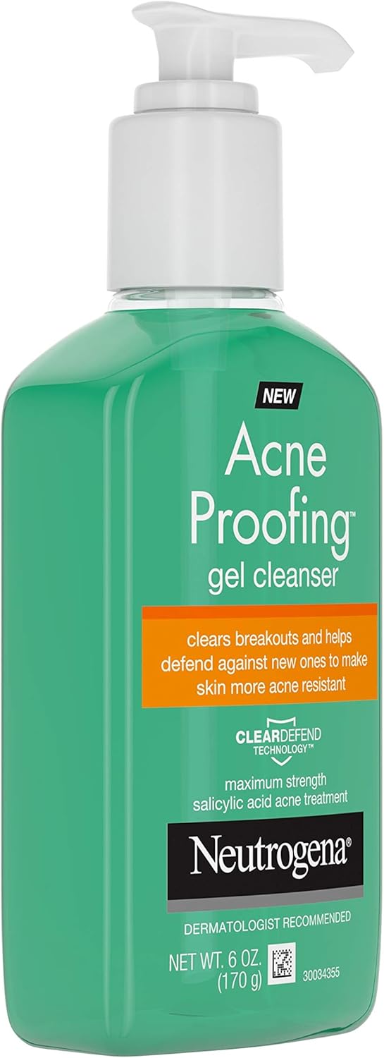 neutrogena acne proofing daily facial gel cleanser