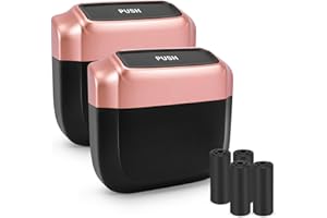 SZEOF Car Trash Can with Lid，Built-in Storage Garbage Bag,Leakproof/Waterproof Garbage Can，Car Organizer Accessories，Mini Trash Bin for Car, Home, Office with 60pcs Trash Bags