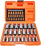 XEWEA 25Pcs Screw Extractor Set Hex Head