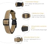 HEELE Reflective Dog Collar, Neoprene Padded, Medium, Brown, 34-52cm view 5