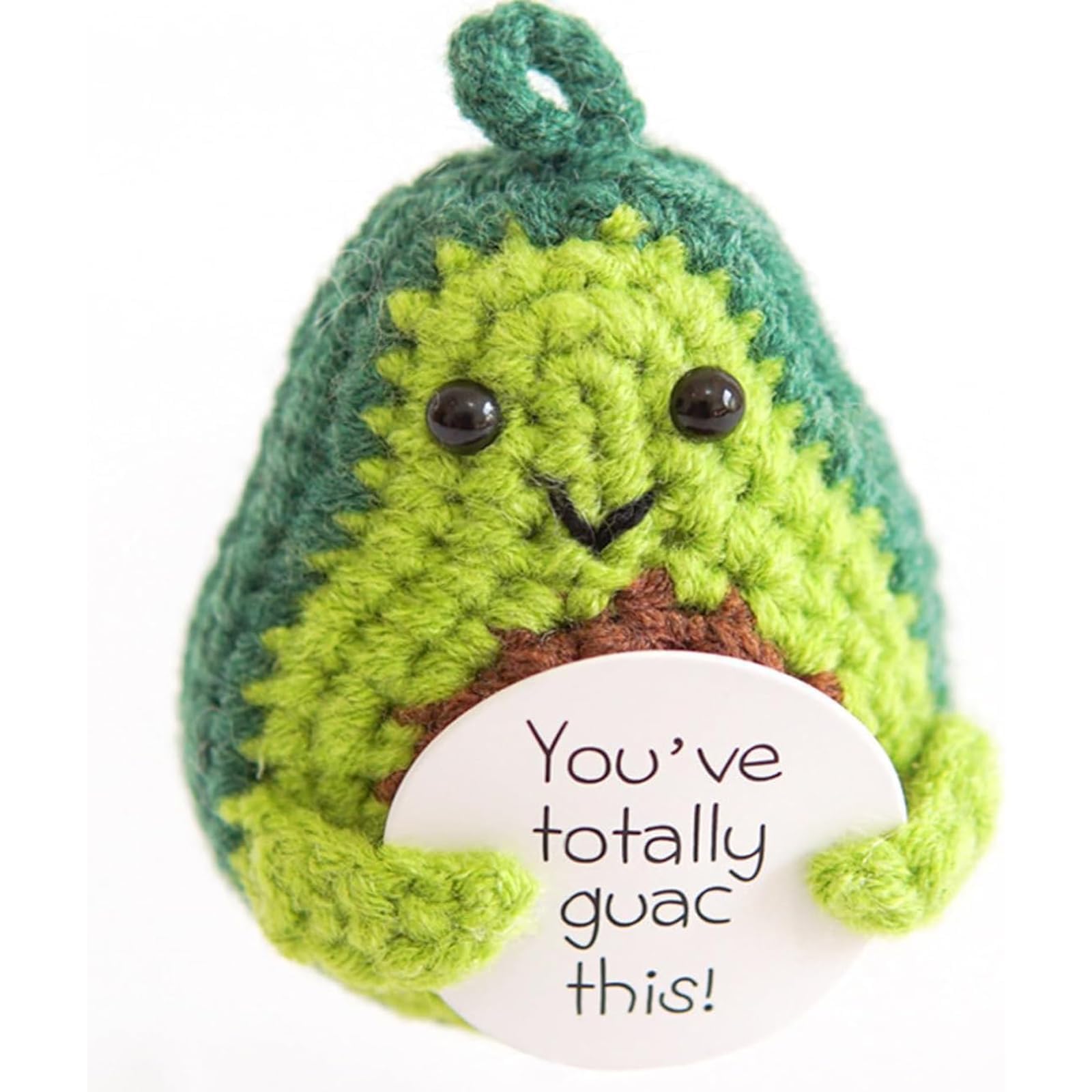 Leyiteng Positive Avocado Gifts, Mental Health Gifts,Good Luck Charm for Boyfriend Girlfirend,Knitted Creative Crochet Inspirational Basket Gofts Christmas Small Xmas Present For Adults Her Men Women