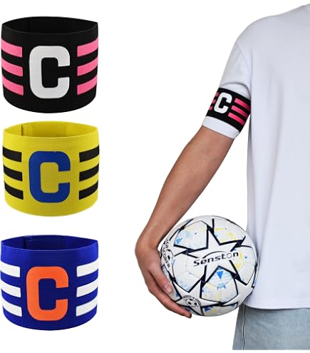 Brassards De Capitaine Réglables - Lot De 3, Nylon, Velcro, Logo C - Pour Football, Basketball, Rugby, Enfants Et Adultes