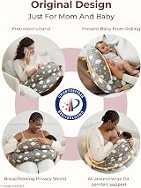 momcozy Nursing Pillow Grey Ergonomic Support Adjustable Waist Strap view 3