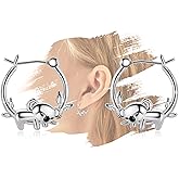 Koala Earrings for Girls - Sterling Silver Koala Hoop Earrings for Teens Hypoallergenic Cute Animal Earrings for Women for Sensitive Ears Huggie Hoop Earrings Gifts for New Years Birthday