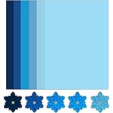 Blues Cardstock 8.5 x 11 Craft Paper Cover Stock Stash Pack- Blue Tones Assorted Colored Scrapbook Paper 80lb Card Stock for Construction Crafts, Embossing, Quilling, Cardmaking-30 Sheets