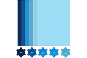 WEKOOSE Blues Cardstock 8.5 x 11 Craft Paper Cover Stock Stash Pack- Blue Tones Assorted Colored Scrapbook Paper 80lb Card Stock for Construction Crafts, Embossing, Quilling, Cardmaking-30 Sheets
