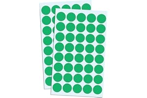 TOWNSTIX 2000 Pack, 3/4" Round Dot Stickers Circle Labels - Green