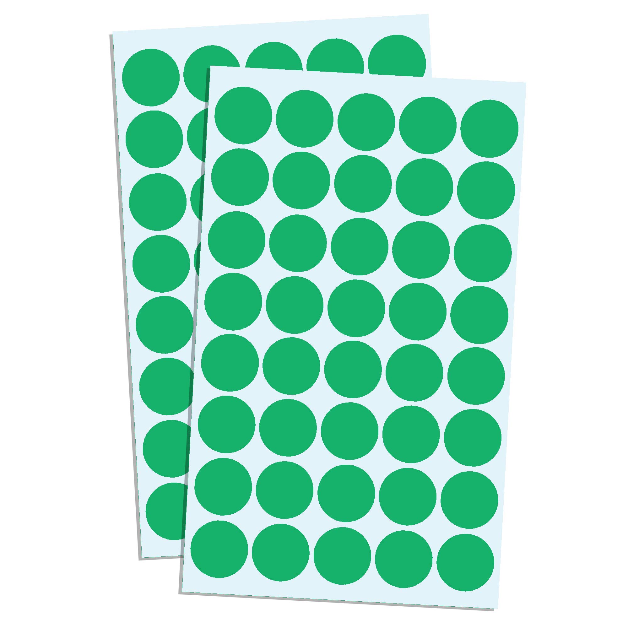 2000 Pieces, 20mm - Green Dot Stickers, Sticky Dots Round Circle Spot Labels