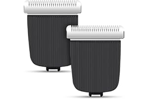 OWNLIFEYF 2 Pack Replacement Blade for Manscaped The Lawn Mower 4.0 3.0 2.0 Electric Groin Hair Trimmer, Lawnmower Hygienic Snap-In Replacement Clipper Blades, Black