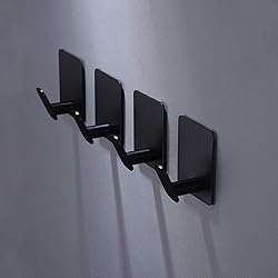 DELITON Adhesive Hooks - 4 Pack Towel/Coat Hooks