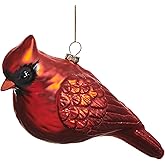 RAZ Imports Cardinal Ornament, 8-Inch, Red, Glass