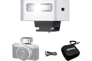 Zeniko ZF08 Mini Camera Flash Speedlite- On Camera Flash GN16, 5 Power Levels, CCT 6500k ±200k with Universal Hot Shoe Mount ＜3s Fast Recycling for Sony/Canon/Nikon/Panasonic/Olympus (Silver, ZF08)