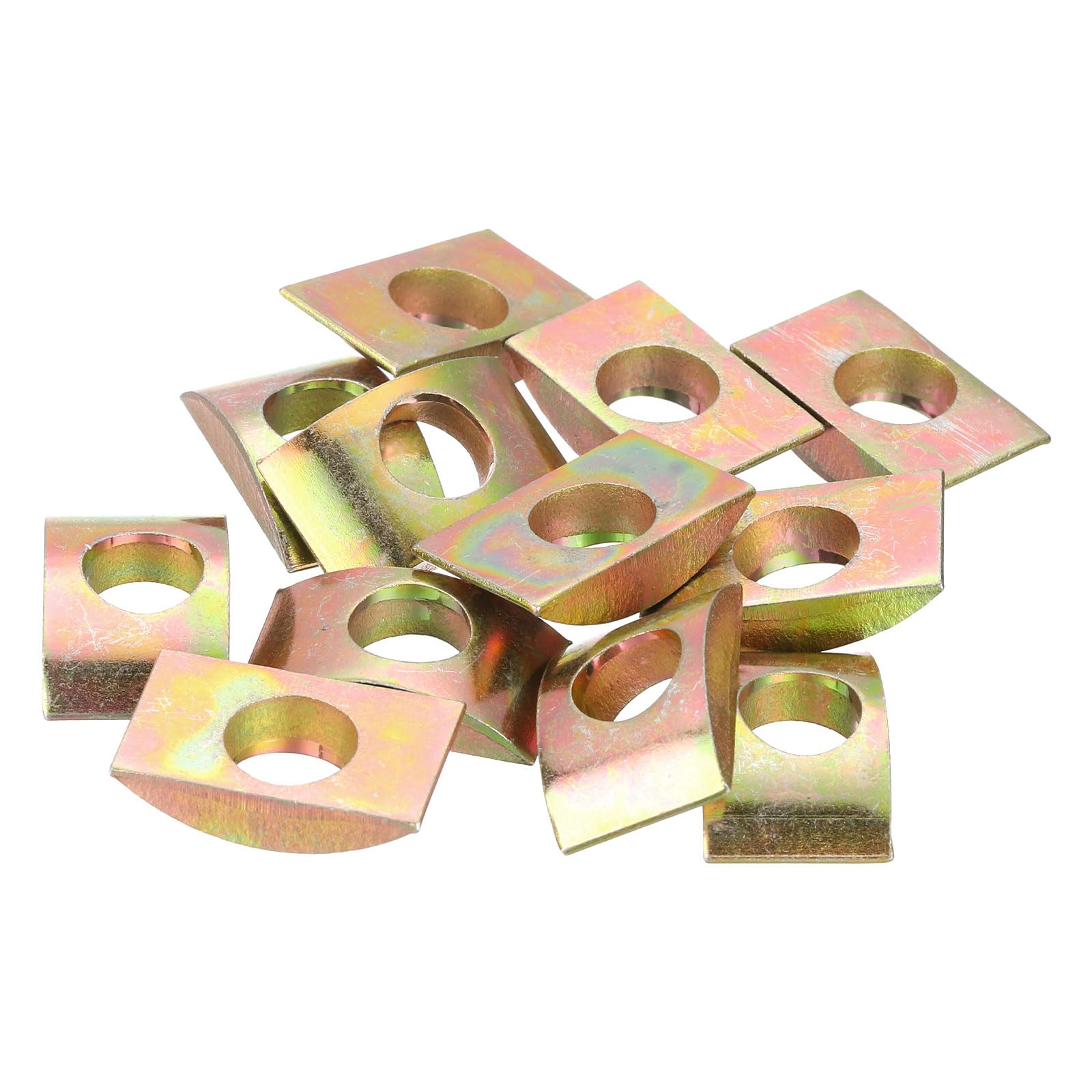 Photo 1 of uxcell 12pcs M10 Half Moon Nuts Washers, Iron Solid Half Moon Lock Washer, Spacer Connector Hardware Fittings, Bronze