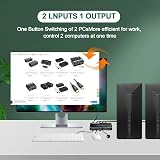 ROFAVEZCO 2-Port HDMI USB 3.0 KVM Switch 4K 60Hz HDR HDCP2.2 Remote Hotkey view 2