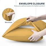 DN Pillow Cases 2 Pack Ochre 50x75cm Envelope Closure 100% Microfibre view 4