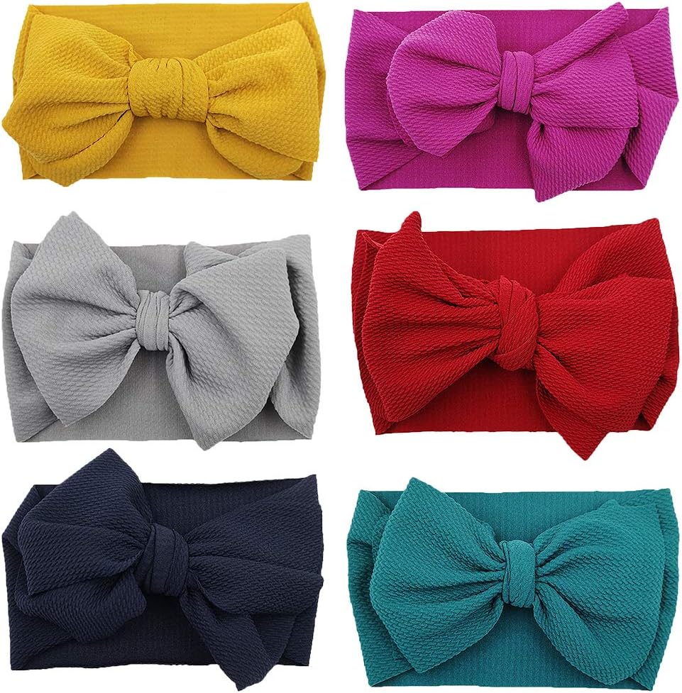 Baby Girl Bow Headbands Newborn Hairband Baby Turban Headband Nylon Elastic Headwraps for Children Hair Accessories