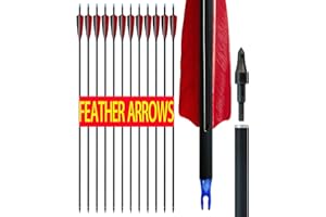 Real Turkey Feather Carbon Arrows 12pcs 31inch Archery Hunting 500 Spine with 4” Fletching Hunting Targeting Practiceing Arro