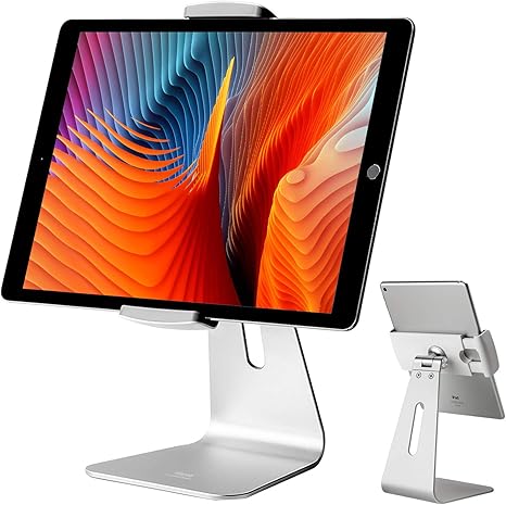 Viozon Ipad Pro Stand Tablet Stands 360 Rotatable Aluminum Alloy Desktop Mount Stand For 7 13inch Ipad Pro Ipadair Ipad Mini Surface And Surface Pro Silver General Electronics Amazon Com