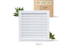 GREEN VENT - Air Vent Covers 10x10, Decorative Air Return Vent Covers for Home,Air Register Vent Covers for Home Ceiling&Wall,AC Vent Covers White Ideal for Air Supply Vents,Return Air Grilles (10x10)