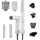 9-in-1 All-in-One Hair Styler & Blow Dryer Set, Hot Air Brush with Auto-Wrap Curlers, Oval Brushes, Diffuser & Frizz Control Nozzle, Multi Styler for Smooth, Voluminous Hair