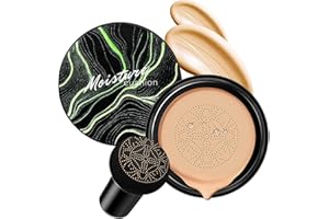 RUOYILIN Mushroom Head Air Cushion CC Cream - BB Cream Face Makeup for Mature Skin, Moisturizing Cover Balm Foundation & Long-Lasting Color Correcting Concealer, Even Skin Tone for All Skin Types (Natural)