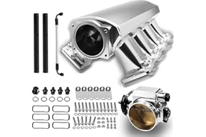 ENDXEDO 102mm Intake Manifold with Fuel Rails and Throttle Body TPS IAC Compatible with Chevrolet Chevy Cadillac for LS1 LS2 LS6 5.3L 6.0L 5.7L Silver