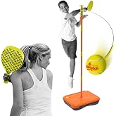Swingball All Surface Tetherball Tennis Set &ndash; Portable Outdoor Game for Kids &amp; Adults &ndash; Includes Paddles &amp; Ball &ndash; Backyard, Lawn, or Park Active Play &ndash; Family Fun, Easy Setup &amp; Storage