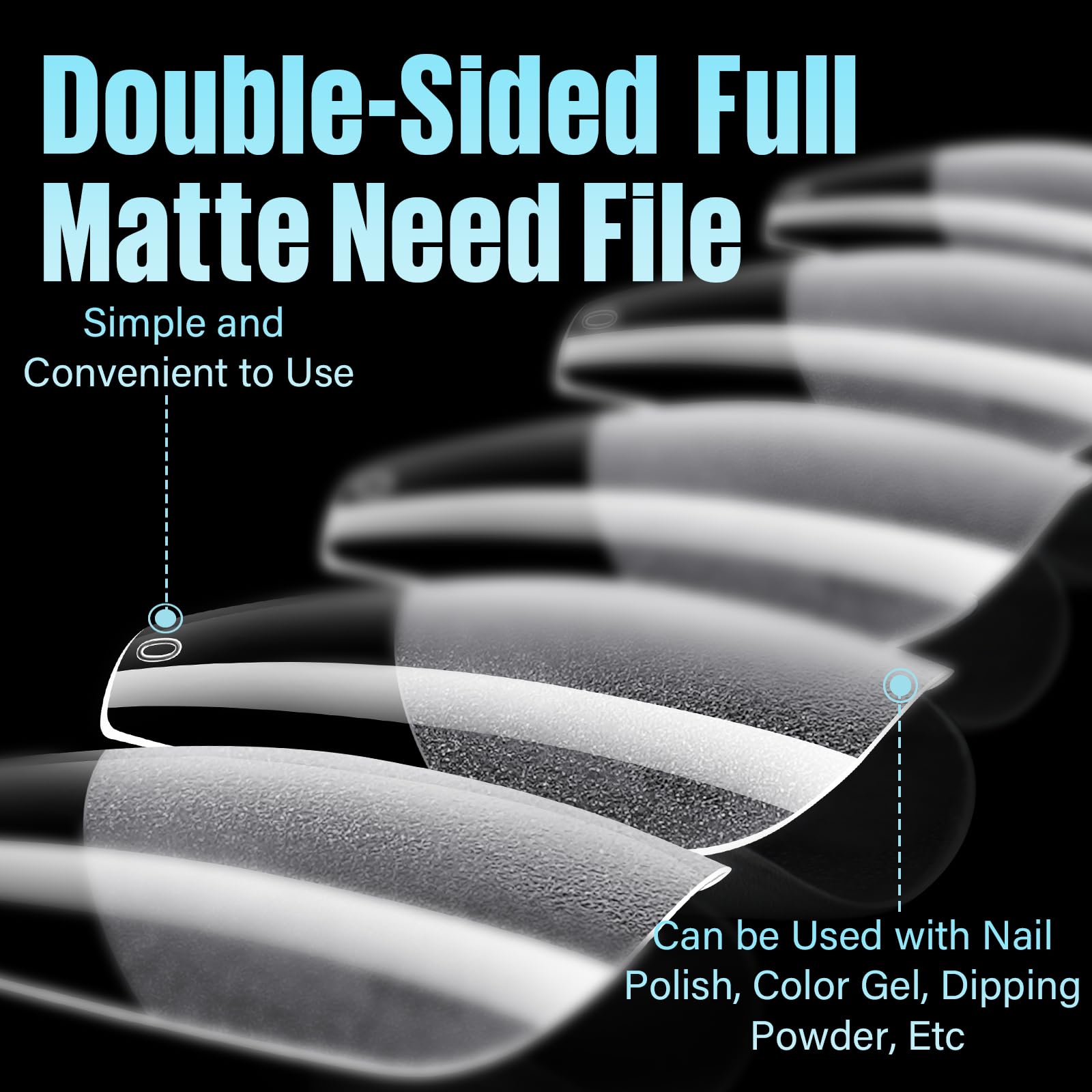 TOMICCA Medium Coffin Nail Tips, 240Pcs Half Matte Soft Acrylic Nail Tips, 12 Sizes Acrylic False Nail Tips, Nail Extension Tips for Beginner and Professional Home Diy - Image 4