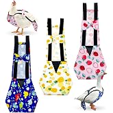 Zaruatu 3 Pieces Chicken Diapers for Hens Pet Duck Diapers Reusable Chicken Diapers Chicken Clothes Accessories with Bow Tie for Poultry (M)