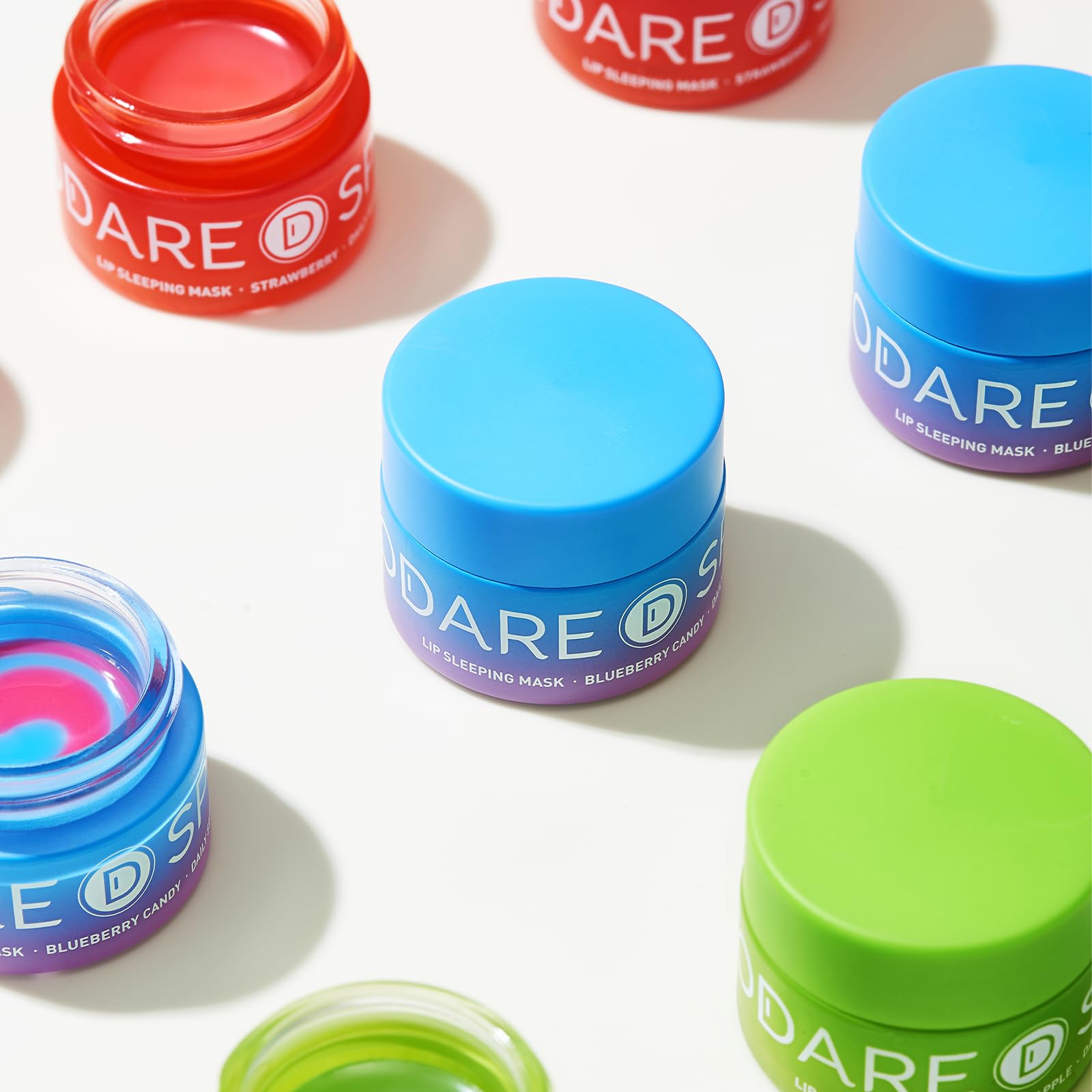 SPODARE Blueberry Lip Mask Overnight, Dual-Color Lip Sleeping Mask for Reduce Fine Lines, Nourish and Hydrating Dry Cracked Skin with Vitamin C and Shea Butter -0.42 Fl Oz