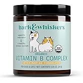 Bark & Whiskers Organic Vitamin B Complex - B Vitamins for Energy & Nervous System Support - for Cats & Dogs - USDA Certified - 0.85 oz