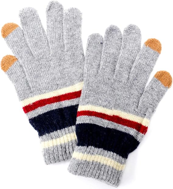 Amazon Dwears スマホ対応 メンズ 裏起毛 スマート グローブ 手袋 全16デザイン ディウェアズ タッチパネル スマホ手袋 ギフト プレゼント 防寒 冬 3ライン グレー 手袋 通販