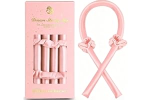 TOEAH Satin Heatless Curling Set - Hair Rollers for Curls Heatless Hair Curlers & Hot Rollers Hair Curlers to Sleep in Curling Rod Headband Curler (Dreamy Rosy Clouds)