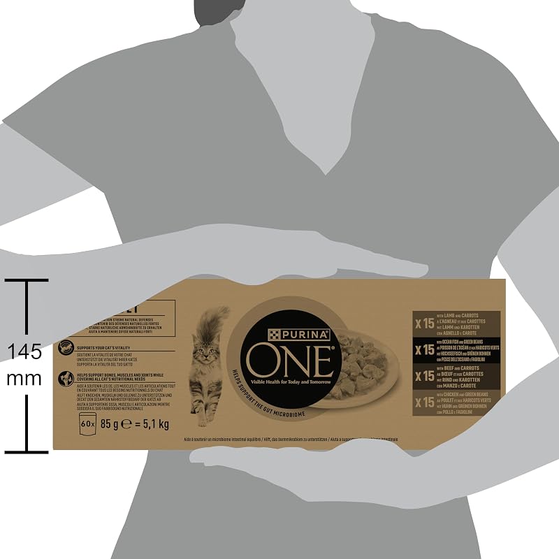Sensitive - Comida húmida para gatos adultos, 60 sacos de 85