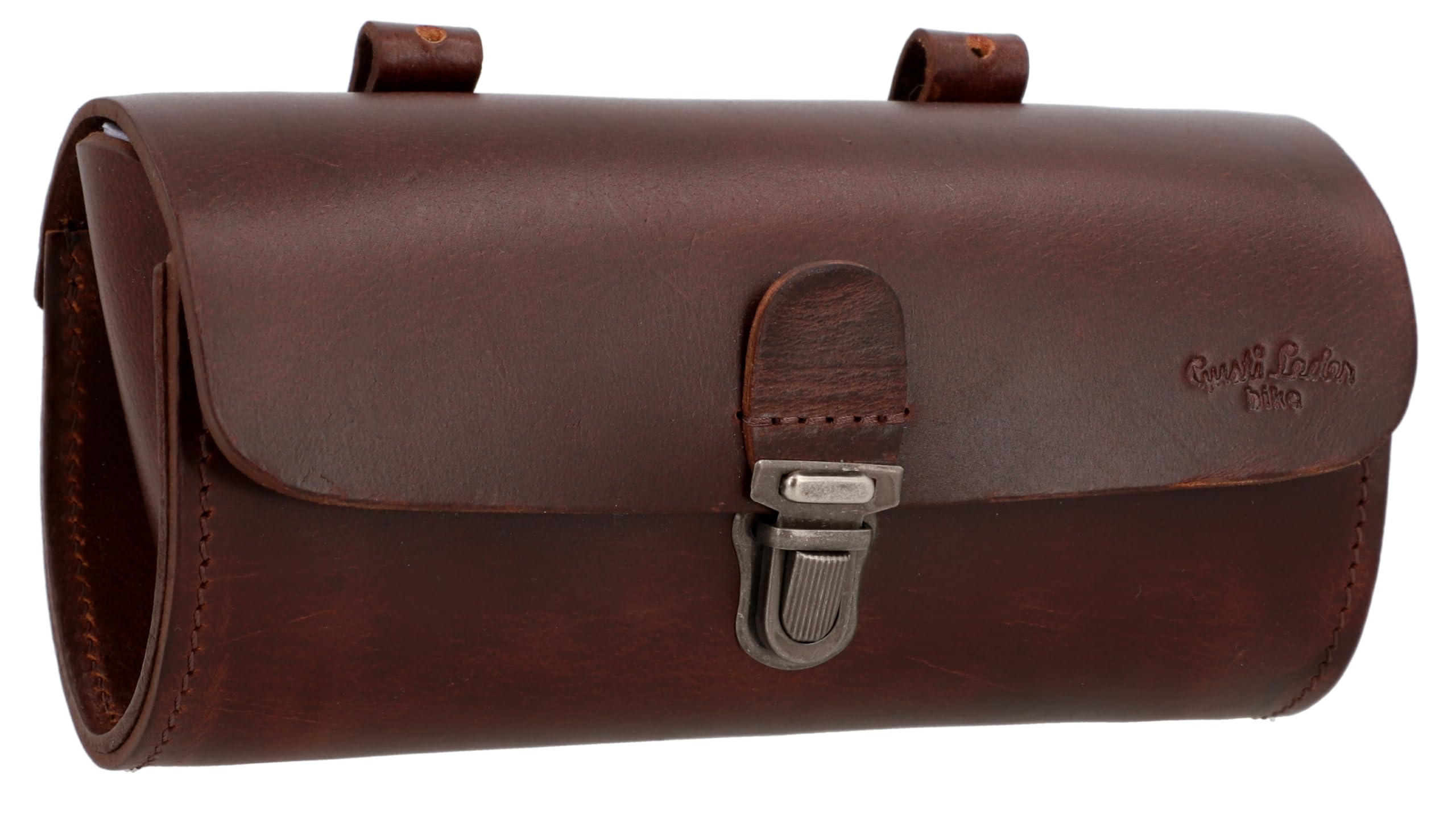Gusti Bike Bags saddlebag - Raymond P. Vintage Saddles Theft-Proof Brown Leather Brown