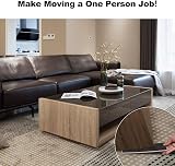 Ezprotekt 4 Pack 9x2.5 Rectangle Furniture Sliders for Carpet Moving view 3
