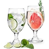 Bekith 12 Pack Goblet Party Glasses, 13-Ounce Classic Beverage Glass Juice Glasses, Clear