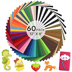 HTVRONT Felt Sheets for Crafts - 60pcs Felt Squares