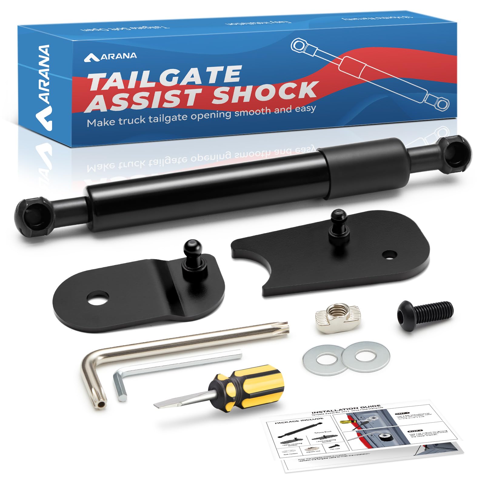 Photo 1 of ARANA Tailgate Assist Shock for Ford Maverick, 2022-2025 Maverick Truck Tailgate Soft Open Accessories, Tail Gate Mods Damper Kit Fits Ford Maverick Hybrid XL XLT LARIAT(All Tools Provided)