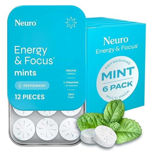 Neuro Energy &amp; Focus Mints - Sugar Free Breath Mints with 80mg Natural ...