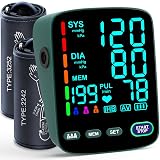Blood Pressure Monitor,2 Cuff Sizes Automatic Upper Arm Blood Pressure Machine,9-17'' & 13-21'' Extra Large Blood Pressure Cuff Large LED Backlit Screen-3 User Mode/USB Cable and 4 AAA Batteries