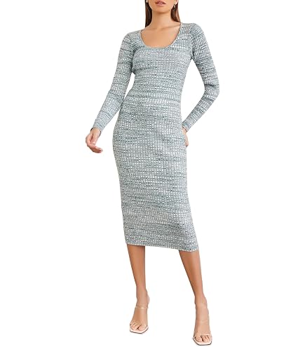 Forever 21 Bodycon Long-Sleeve Dress Brown Small at Amazon Women's Clothing store